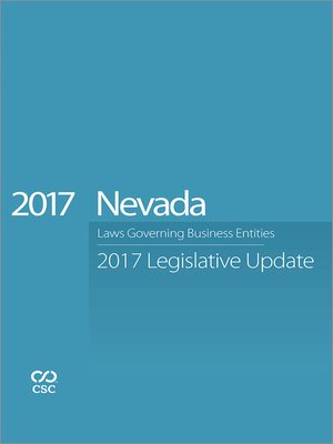 cover image of CSC&#174; Nevada Laws Governing Business Entities Legislative Update